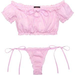 Women Lingerie Sexy Set See Through Kawaii Lingerie Boudoir